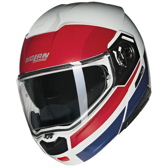 NOLAN N90-3 ROBOTO 345 Modular Casco Bianco Rosso Azul