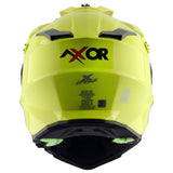 AXOR X-CROSS CASCO DOBLE VISERA DEPORTIVO DUAL MOTOCICLETA AMARILLO FLUOR
