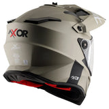 AXOR X-CROSS CASCO DOBLE VISERA DEPORTIVO DUAL MOTOCICLETA ARENA MATE