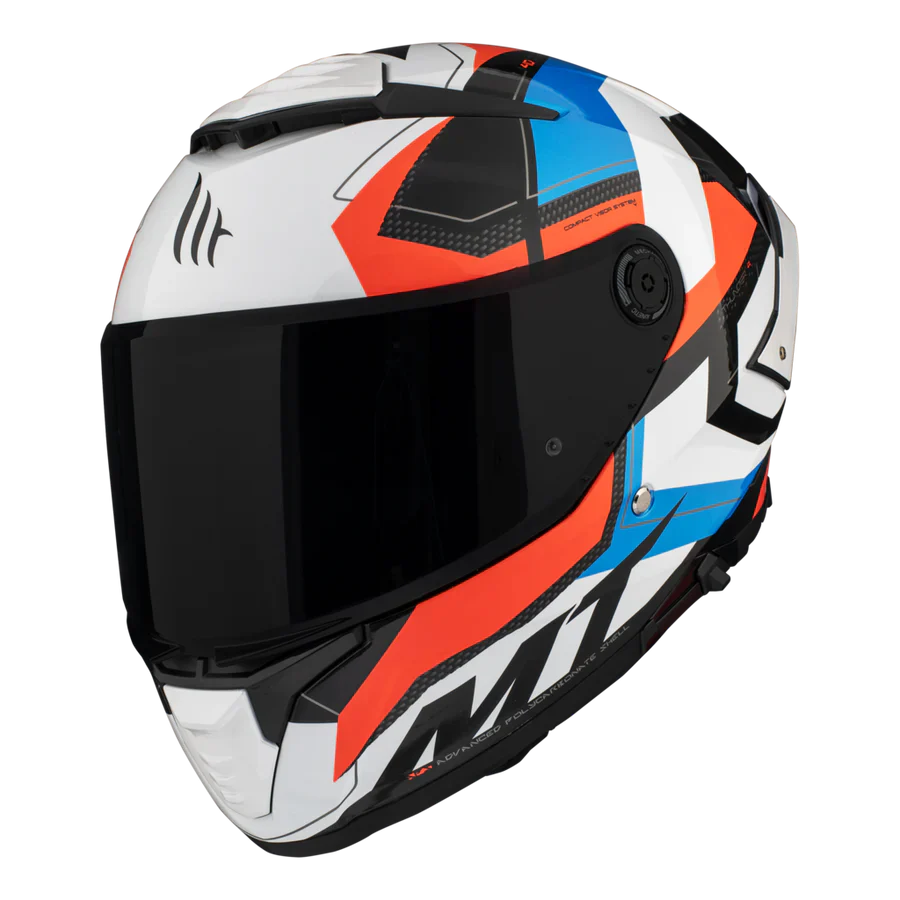 MT Thunder 4 SV Valiant A0 Integral De Moto Deportivo Turismo Casco Perla Brillante