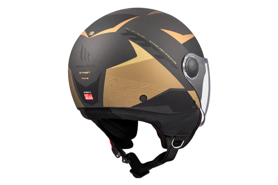 MT STREET S POKE C9 Matt Casco Abierto Para Scooter De Estilo Clásico - CASCO