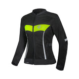 R-TECH SUPER LITE JAQUETES DE MOTO SENYORA NEGRE GROC FLOU
