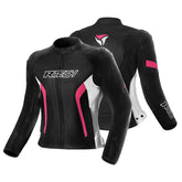 R-TECH TOM RIDER JAQUETES DE MOTO SENYORA NEGRE BLANC FUCSIA