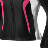 R-TECH TOM RIDER JAQUETES DE MOTO SENYORA NEGRE BLANC FUCSIA