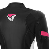 R-TECH TOM RIDER JAQUETES DE MOTO SENYORA NEGRE BLANC FUCSIA