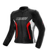 R-TECH TOM RIDER JAQUETES DE MOTO SENYORA NEGRE BLANC VERMELL