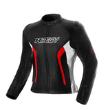R-TECH TOM RIDER JAQUETES DE MOTO SENYORA NEGRE BLANC VERMELL