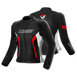 R-TECH TOM RIDER JAQUETES DE MOTO SENYORA NEGRE BLANC VERMELL