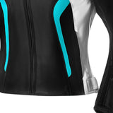 R-TECH TOM RIDER JAQUETES DE MOTO SENYORA NEGRE BLANC TURQUESA
