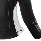 R-TECH TOM RIDER JAQUETES DE MOTO SENYORA NEGRE BLANC TURQUESA