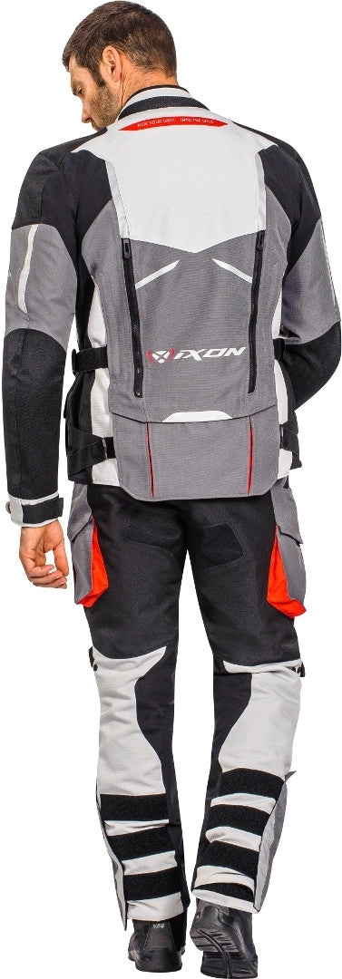 IXON RAGNAR PT PANTALONES TEXTILES MOTO HOMBRE NEGRO GRIS ROJO