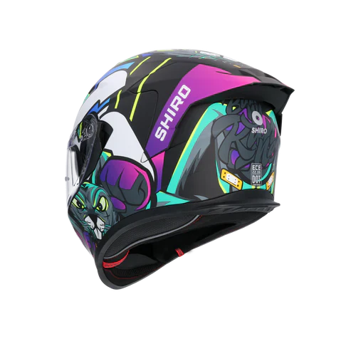 SHIRO CASCO RAPTOR CRAZY RABBIT MULTICOLOR MATE - SECURTEX MOTOR S.L (t/a MaximoMoto)