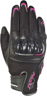 IXON RS RISE AIR MUJER CORTOS GUANTES MOTO NEGRO ROSA