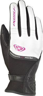 IXON RS SHINE 2 CUERO TEXTIL GUANTES MOTO MUJER NEGRO FUSHIA