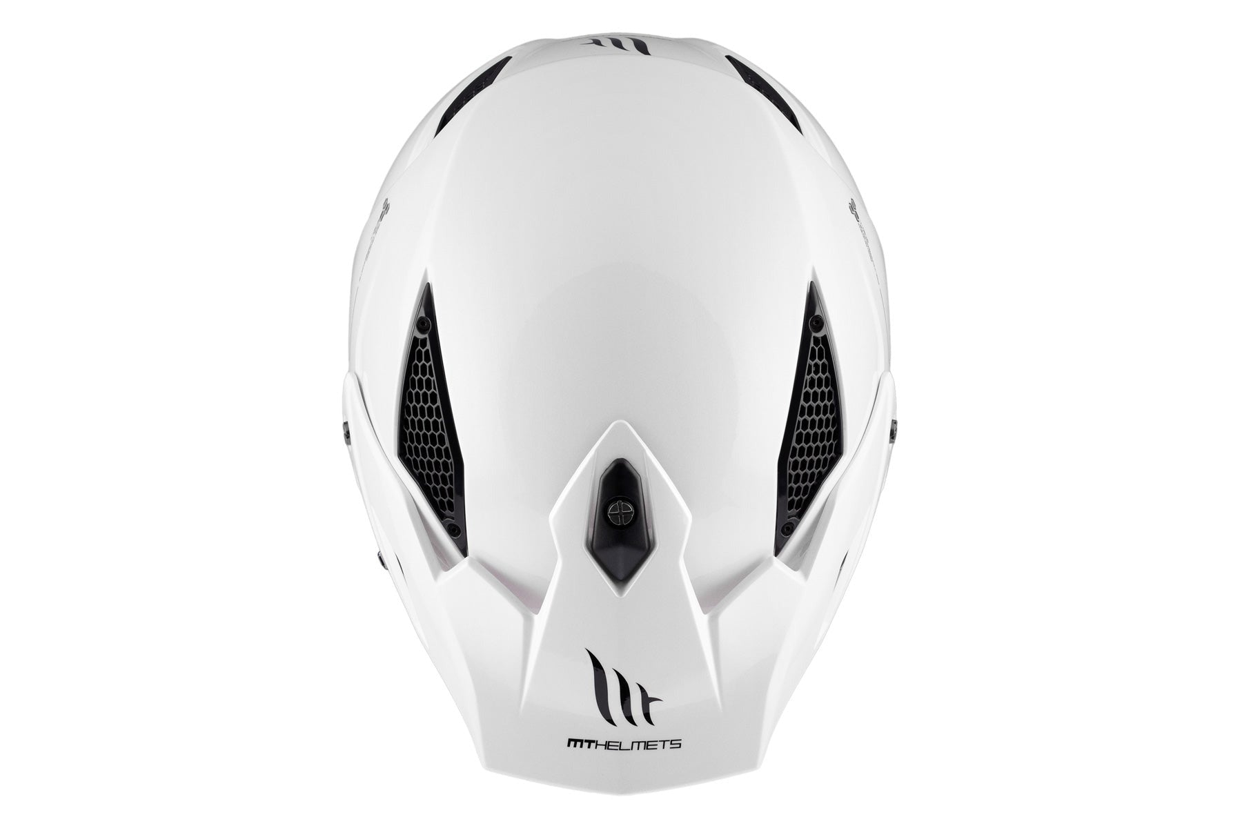 MT District Sv Solid A0 en blanco brillante Casco de moto todoterreno - CASCO