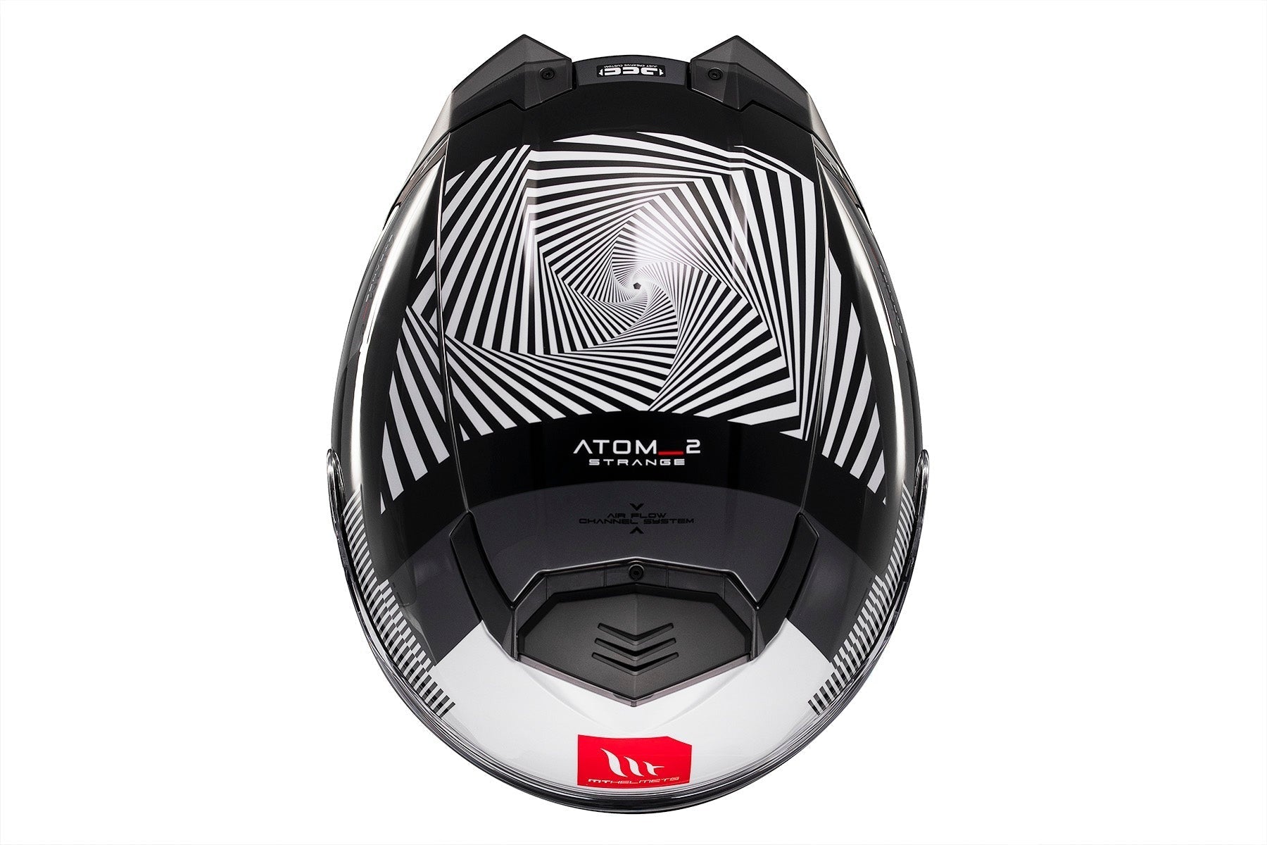 MT Atom 2 Strange B2 con parte delantera abatible brillante Casco de motocicleta