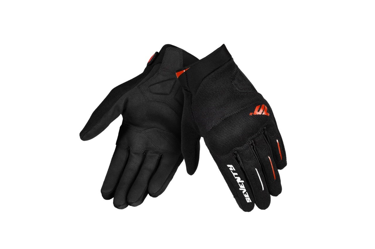 SEVENTY SD-C42 Asphalt Guantes de verano para hombre bicicleta deportiva negro - Guantes