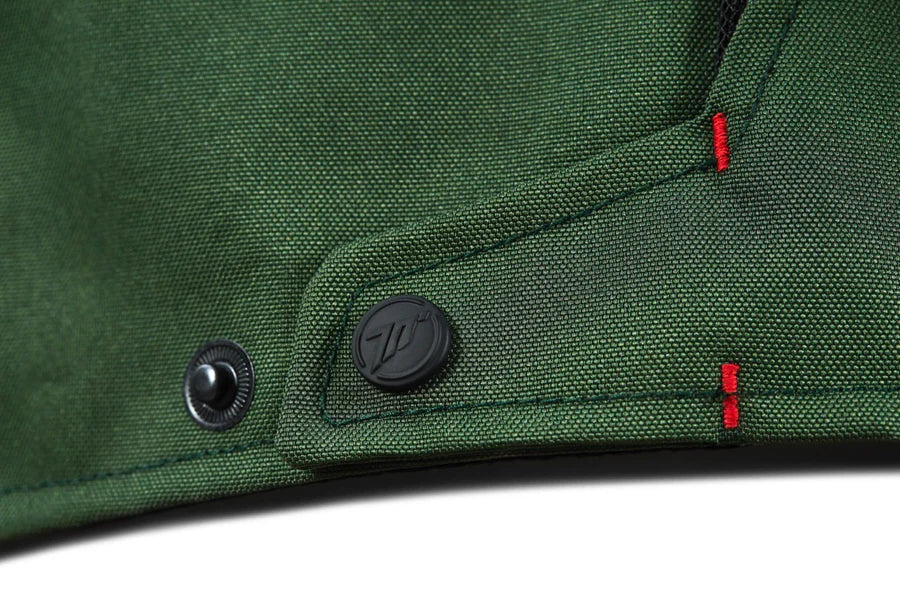SEVENTY SD-JT66 CHAQUETA DE MOTO SAHARA PARA HOMBRE SAHARA VERDE EJÉRCITO/ROJO - SECURTEX MOTOR S.L (t/a MaximoMoto)