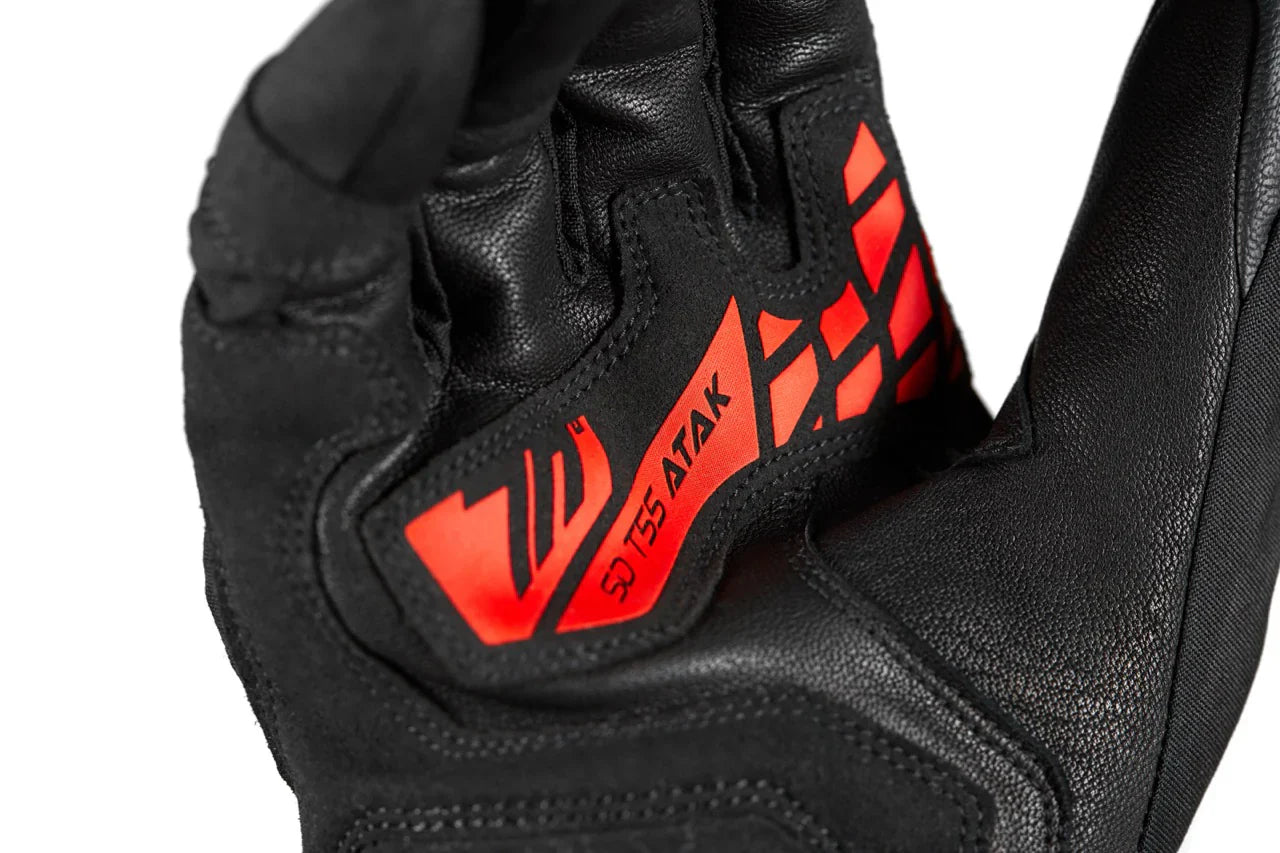 SEVENTY SD-T55 ATAK Guantes De Motociclismo Para Hombre Negro/Rojo - SECURTEX MOTOR S.L (t/a MaximoMoto)