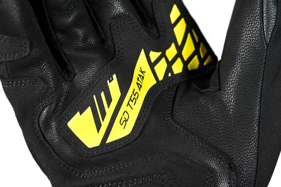 SEVENTY SD-T55 ATAK Guantes Deportivos Para Motocicleta Para Hombre Gris Negro/Amarillo Fluor - SECURTEX MOTOR S.L (t/a MaximoMoto)