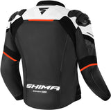SHIMA BANDIT 2.0 CUIR JAQUETES DE MOTO HOMES NEGRE BLANC VERMELL