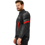 SHIMA SOLID 2.0 CHAQUETA TEXTIL DE MOTO HOMBRE ROJO