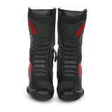 SHUA SUPER TECH CUIR CARRERES BOTAS DE MOTO NEGRE VERMELL