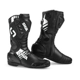 SHUA SUPER TECH CUIR CARRERES BOTAS DE MOTO NEGRE BLANC