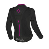 SHUA GRAVITY MESH 2.0 CHAQUETA DE MOTO MUJER NEGRO ROSA