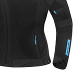 SHUA GRAVITY MESH 2.0 CHAQUETA DE MOTO MUJER NEGRO TURQUOISE