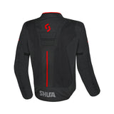 SHUA GRAVITY MESH 2.0 CHAQUETA DE MOTO HOMBRE NEGRO ROJO