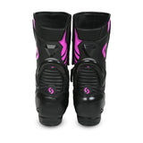 SHUA SUPER TECH CARRERES BOTAS DE MOTO DONA NEGRE ROSA