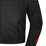 SHUA GRAVITY MESH 2.0 JAQUETE DE MOTO HOMES NEGRE VERMELL