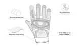 SHUA SHOT GUANTES DE MOTO TEXTILE MUJER NEGRO ROSA