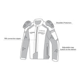SHUA IMMORTAL CHAQUETA DE MOTO HOMBRE NEGRO AZUL