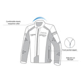 SHUA IMMORTAL CHAQUETA DE MOTO HOMBRE NEGRO AZUL