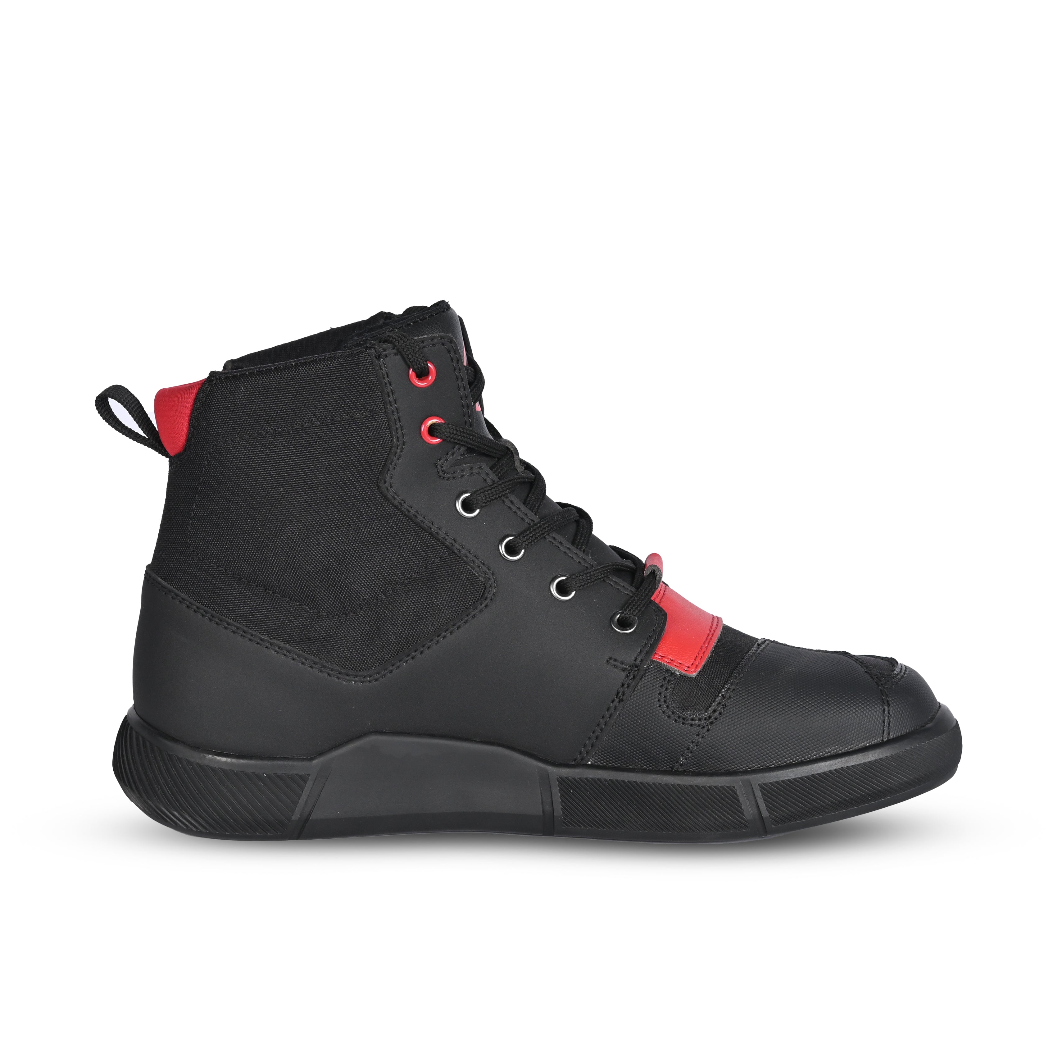 SHUA Oddin Bota Urbana para Hombre Negro Rojo-BOTAS-Maximo Moto