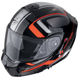 SCORPION EXO-930 EVO ARDENS CASCO MODULAR NEGRO METALIC ROJO