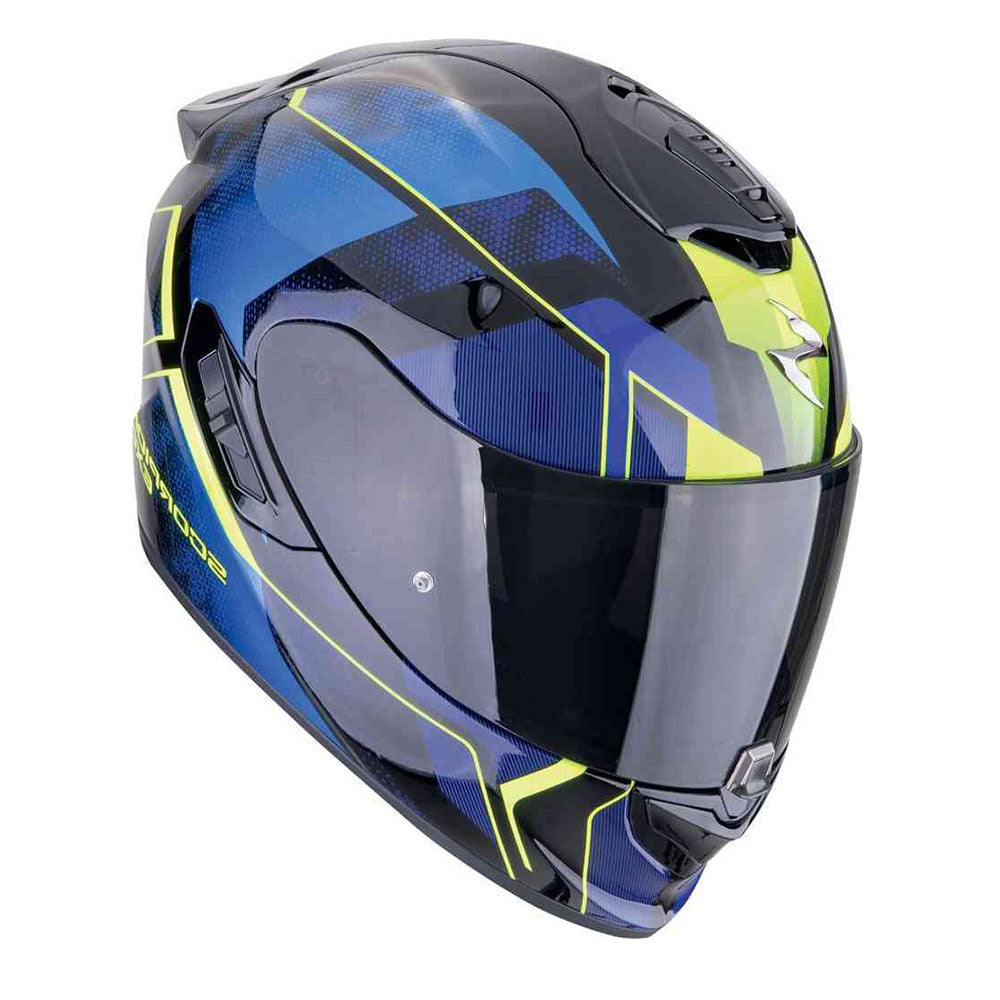 SCORPION EXO-1400 EVO AIR INTENSIO Integral Casco competición negro-azul