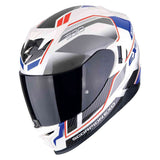 SCORPION EXO-520 EVO AIR LENA Integral Casco Blanco Mate-Plata-Rojo