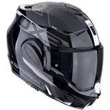 SCORPION EXO Tech Evo Traveler Frontal Flip Casco de Negro Blanco