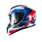 CGM 360S KAD RACE Integral Turismo Moto Casco Azul Rojo