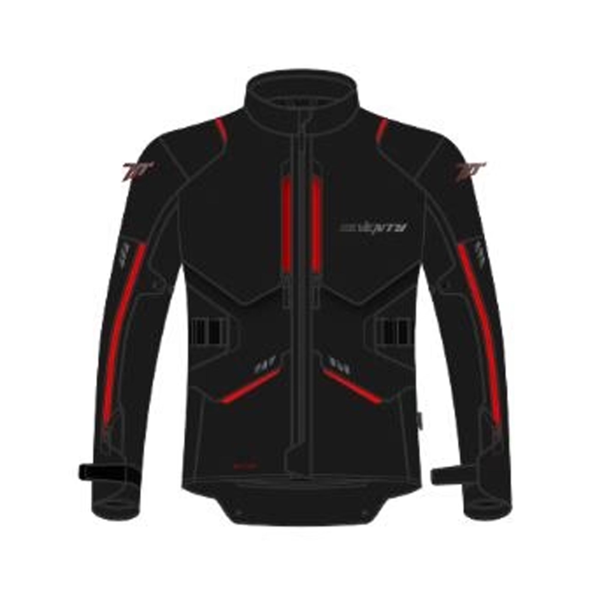 SEVENTYSD-JT67 Chaqueta De Moto Tanami Negro/Rojo Para Hombre