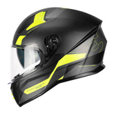 CGM 333G ONYX SPORT Integral Moto Casco Negro Amarillo Fluo Mate