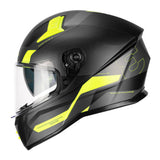 CGM 333G ONYX SPORT Integral Moto Casco Negro Amarillo Fluo Mate