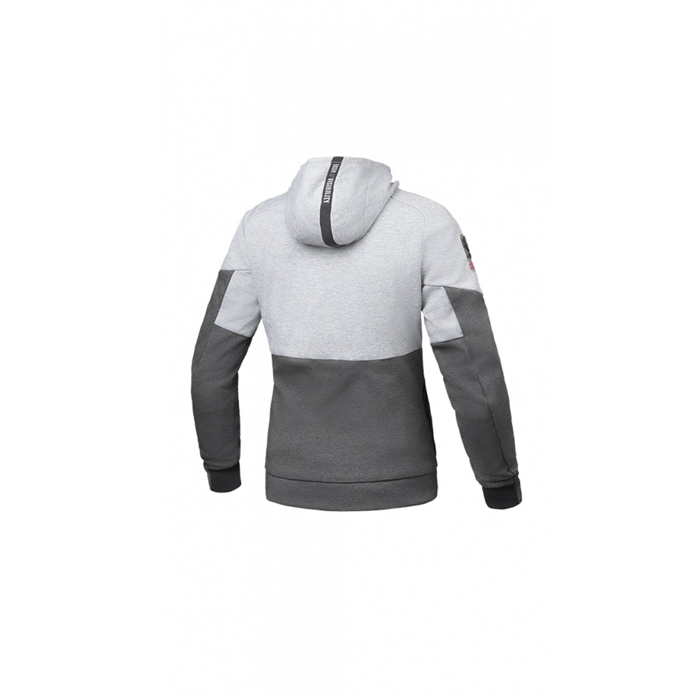 IXON Sudadera ligera y ultracómoda con inspiración deportiva Gris Plata Fucsia