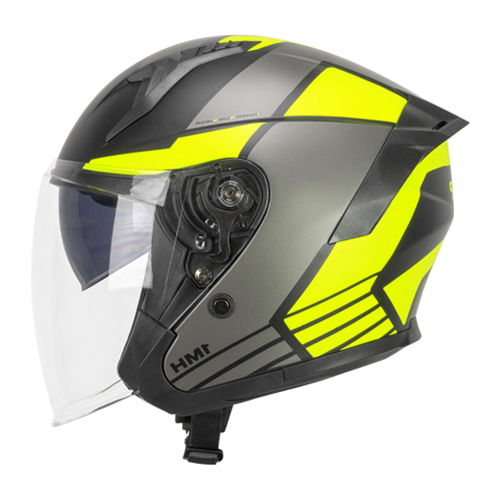 SKA-P 1MHG JEDI SPORT JET CASCO Negro Amarillo Fluorescente Mate