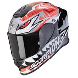 SCORPION EXO-R1 EVO AIR Zaccone Replica Integral Casco Plata-Negro-Rojo