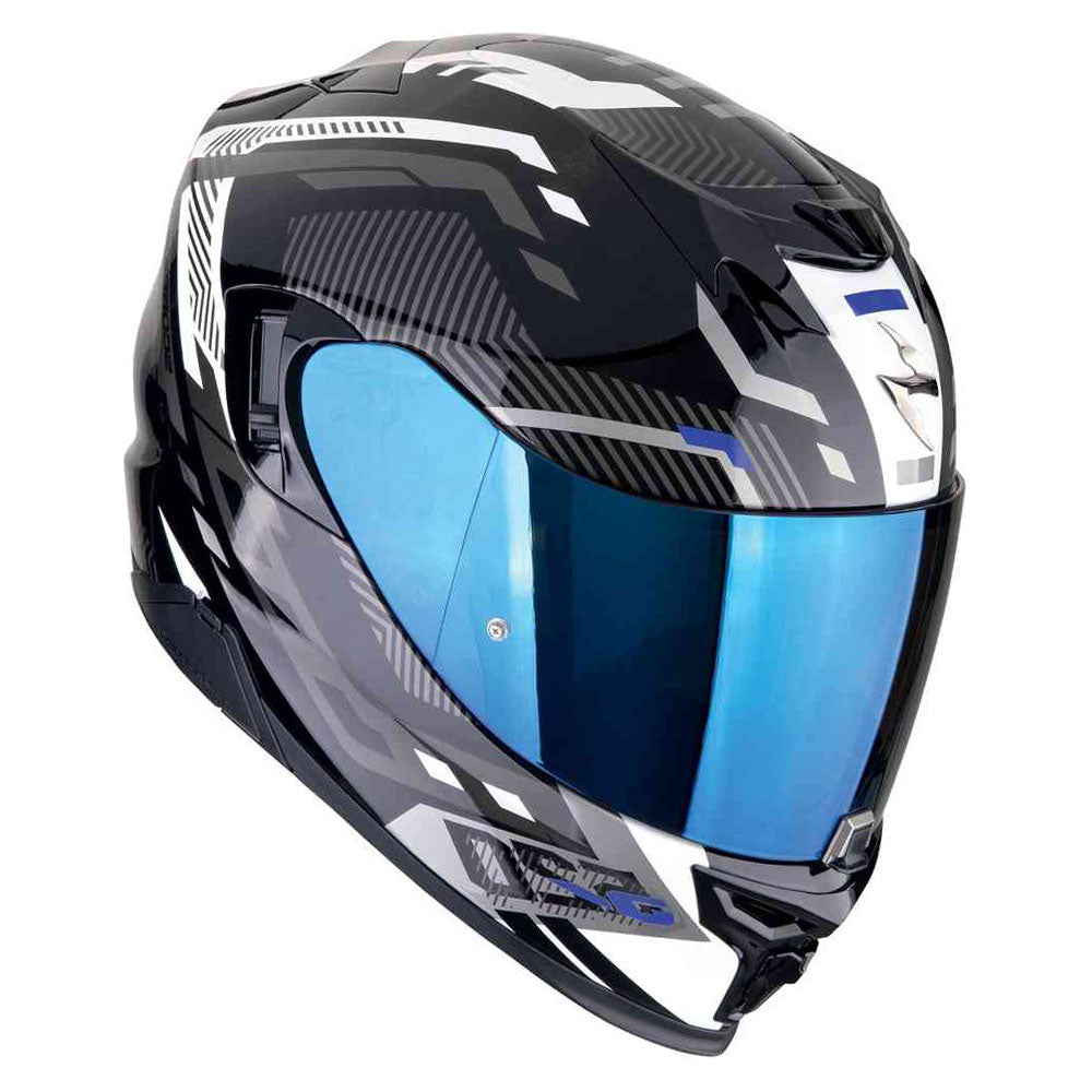 SCORPION EXO-520 EVO AIR RANKA INTEGRAL CASCO Negro-Blanco-Azul
