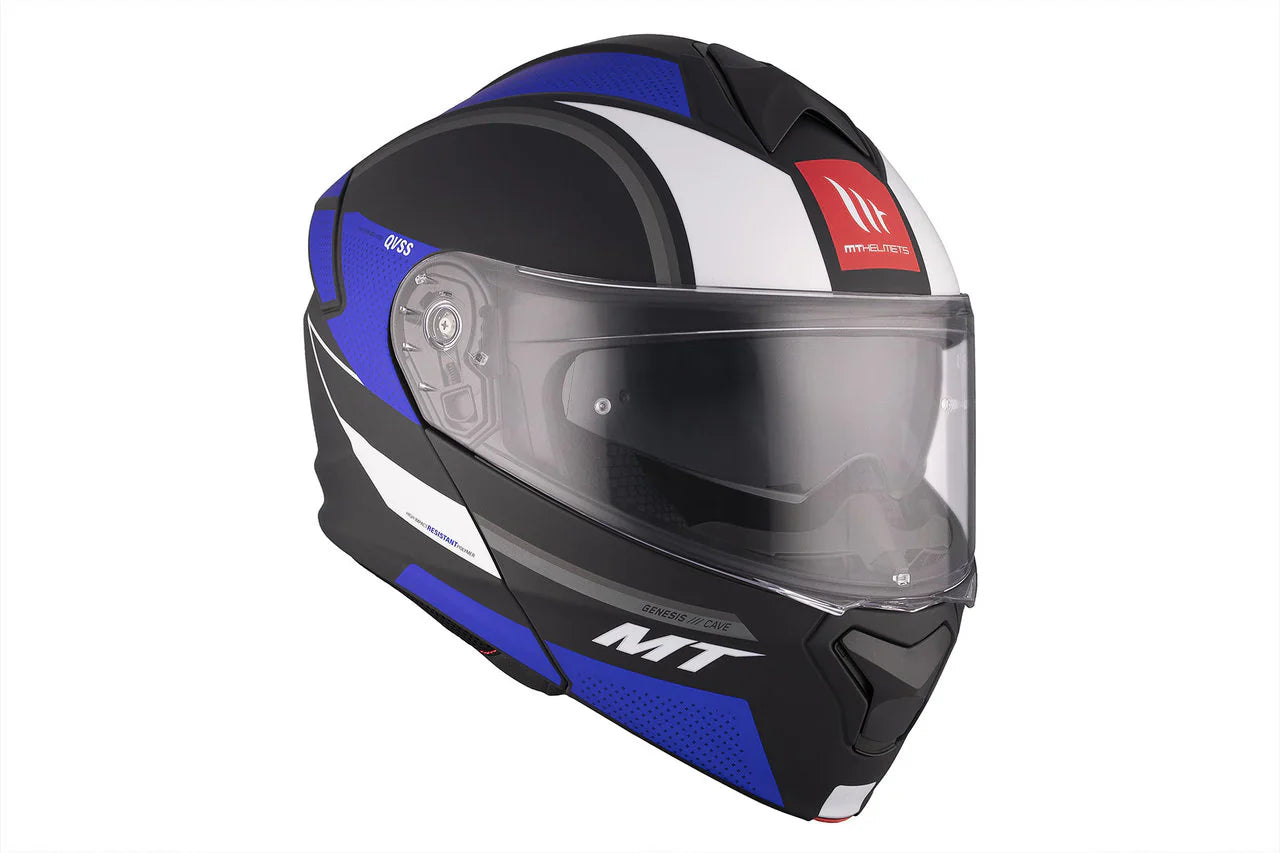 MT Genesis SV Cave A7 Casco frontal abatible mate para motocicleta - CASCO